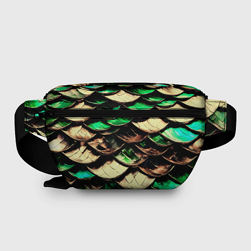 Поясная сумка Чешуя зеленого дракона / 3D-принт – фото 2