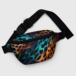 Поясная сумка Разноцветный леопардовый паттерн, цвет: 3D-принт — фото 2