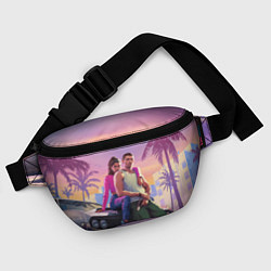 Поясная сумка Jason & Lucia - GTA 6 official art, цвет: 3D-принт — фото 2
