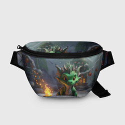 Поясная сумка Дракон - ёлочка гори, цвет: 3D-принт
