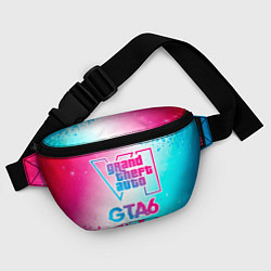 Поясная сумка GTA6 neon gradient style, цвет: 3D-принт — фото 2