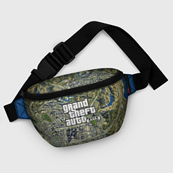 Поясная сумка GTA 5 карта, цвет: 3D-принт — фото 2