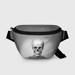 Поясная сумка Скелет черно белый, цвет: 3D-принт