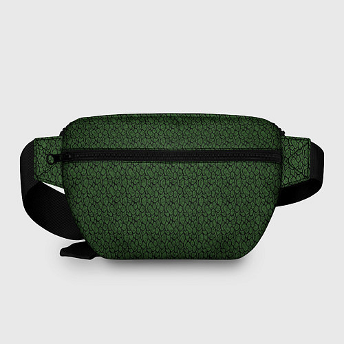 Поясная сумка Тёмно-зелёный паттерн / 3D-принт – фото 2