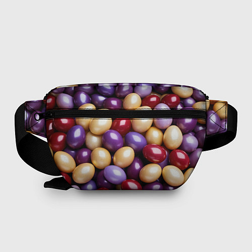 Поясная сумка Красные и фиолетовые пасхальные яйца / 3D-принт – фото 2
