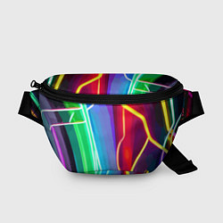 Поясная сумка Абстрактные цветные полосы - композиция, цвет: 3D-принт