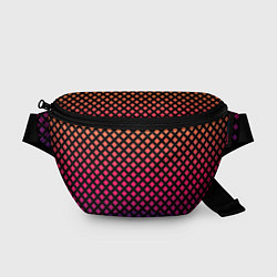 Поясная сумка Градиент закат под сеткой, цвет: 3D-принт