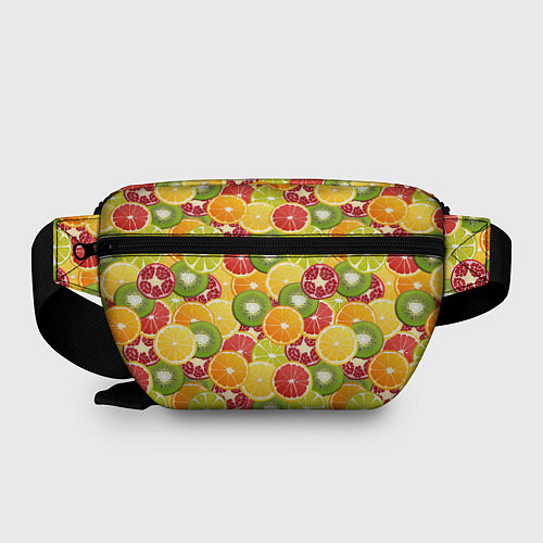 Поясная сумка Фон с экзотическими фруктами / 3D-принт – фото 2