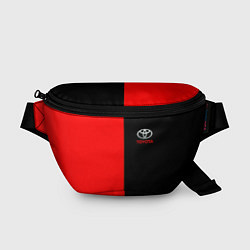 Поясная сумка Toyota car красно чёрный, цвет: 3D-принт
