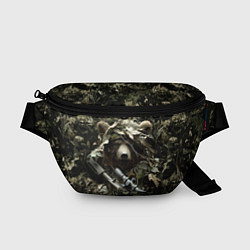 Поясная сумка Медведь снайпер маскировка, цвет: 3D-принт
