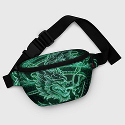 Поясная сумка Неоновый дракон - ирезуми, цвет: 3D-принт — фото 2