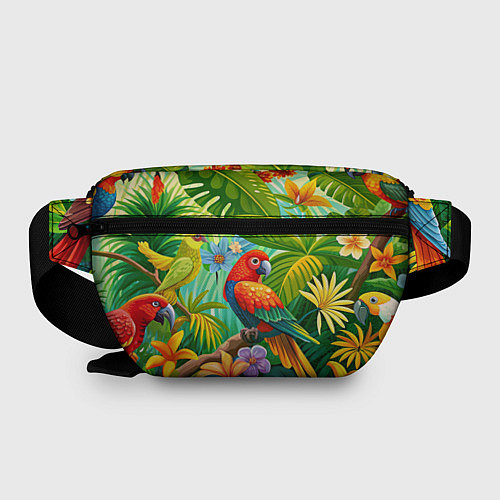 Поясная сумка Попугаи - экзотические птицы / 3D-принт – фото 2