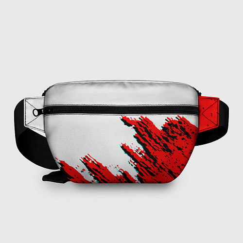 Поясная сумка Ведьмак геральт красные краски лого волк / 3D-принт – фото 2