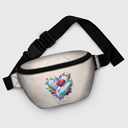 Поясная сумка Пара сердец, цвет: 3D-принт — фото 2