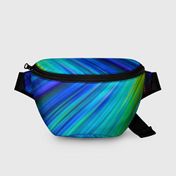 Поясная сумка Неоновые синие лучи, цвет: 3D-принт