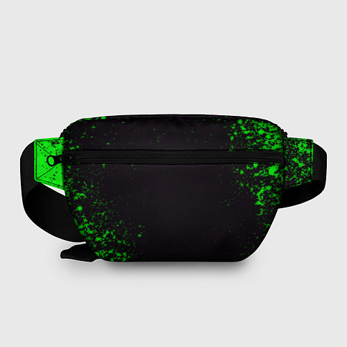 Поясная сумка Fortnite зеленый краски лого / 3D-принт – фото 2