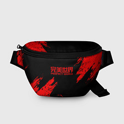 Поясная сумка Perfectworld красные краски, цвет: 3D-принт