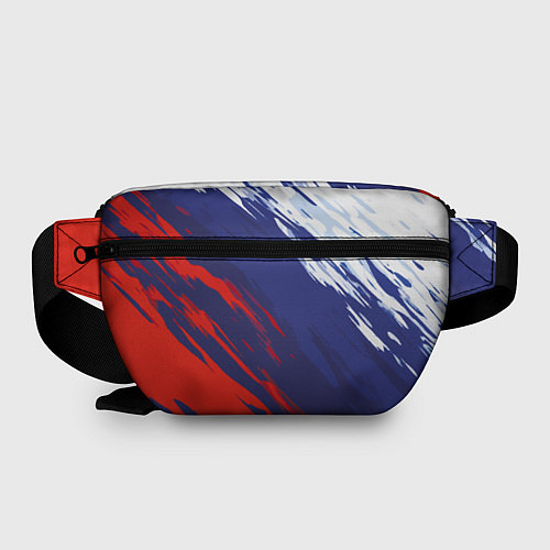 Поясная сумка Россия Sport брызги красок триколор / 3D-принт – фото 2