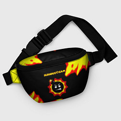 Поясная сумка Serious Sam лого краски с огнём, цвет: 3D-принт — фото 2