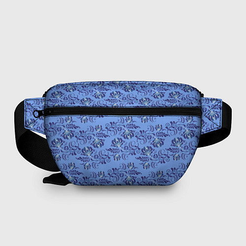 Поясная сумка Узоры гжель на голубом фоне / 3D-принт – фото 2