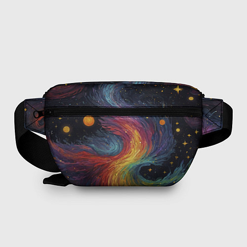 Поясная сумка Звездный вихрь абстрактная живопись / 3D-принт – фото 2