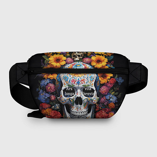 Поясная сумка Bright colors and a skull / 3D-принт – фото 2