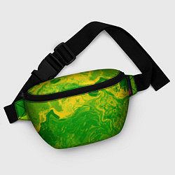Поясная сумка Зеленые подтеки, цвет: 3D-принт — фото 2