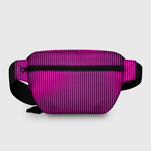 Поясная сумка Яркий розовый в полоску / 3D-принт – фото 2