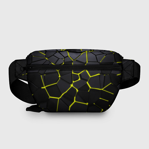 Поясная сумка Желтые плиты киберпанк / 3D-принт – фото 2
