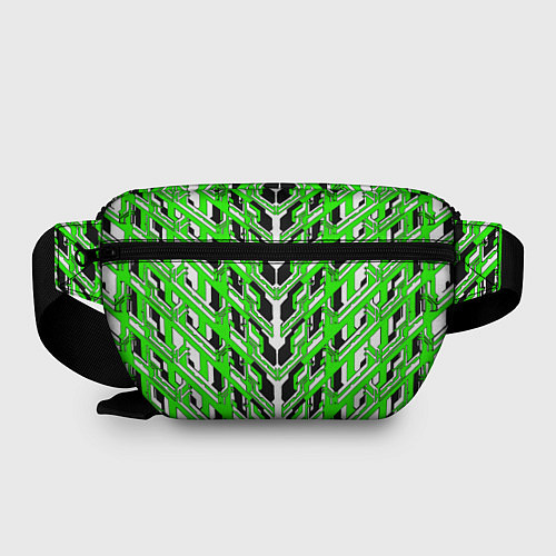 Поясная сумка Зелёная техно броня / 3D-принт – фото 2