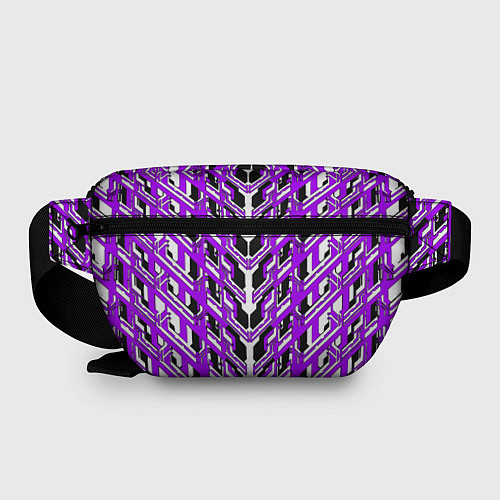 Поясная сумка Фиолетовая техно броня / 3D-принт – фото 2