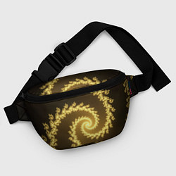 Поясная сумка Желтая спираль фракталов, цвет: 3D-принт — фото 2