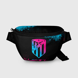 Поясная сумка Atletico Madrid - neon gradient, цвет: 3D-принт