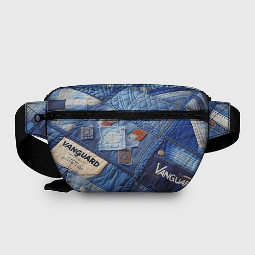 Поясная сумка Vanguard jeans patchwork - ai art / 3D-принт – фото 2