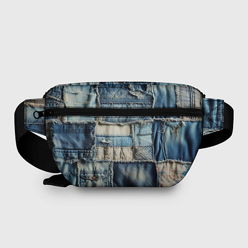 Поясная сумка Patchwork denim - vogue / 3D-принт – фото 2