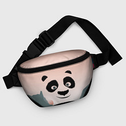 Поясная сумка Силуэт кунг фу панда, цвет: 3D-принт — фото 2
