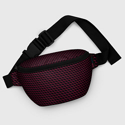 Поясная сумка Чёрно-розовый паттерн соты, цвет: 3D-принт — фото 2