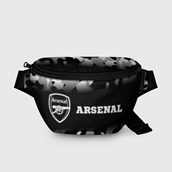 Поясная сумка Arsenal sport на темном фоне по-горизонтали, цвет: 3D-принт