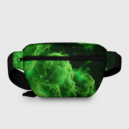 Поясная сумка Зелёный густой дым - inferno green / 3D-принт – фото 2
