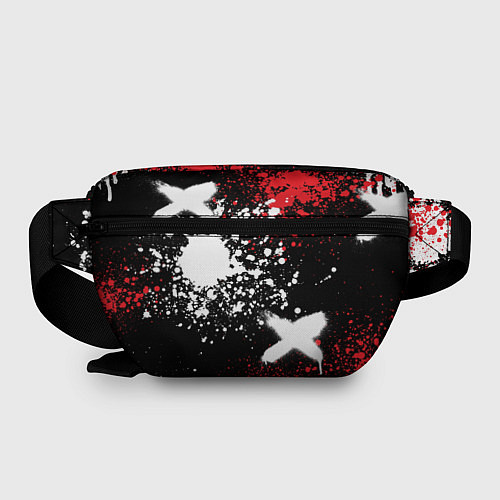 Поясная сумка Логотип Чанган на фоне брызг красок / 3D-принт – фото 2