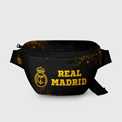 Поясная сумка Real Madrid - gold gradient по-горизонтали, цвет: 3D-принт