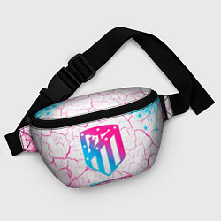 Поясная сумка Atletico Madrid neon gradient style, цвет: 3D-принт — фото 2