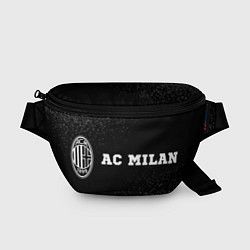 Поясная сумка AC Milan sport на темном фоне по-горизонтали, цвет: 3D-принт