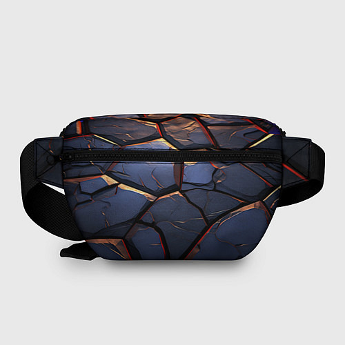 Поясная сумка Темная абстрактная объемная плитка / 3D-принт – фото 2