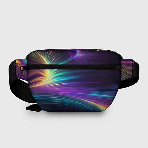 Поясная сумка Неоновые лучи на фиолетовом фоне / 3D-принт – фото 2