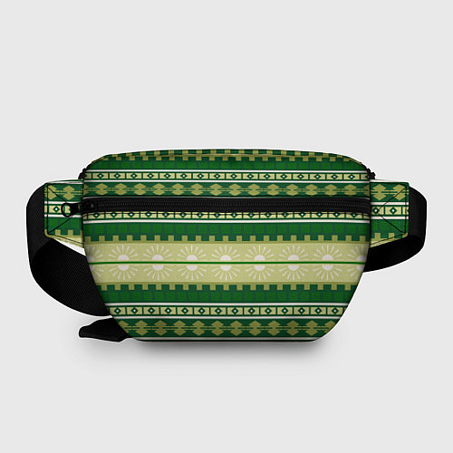 Поясная сумка Зеленый этнический паттерн / 3D-принт – фото 2