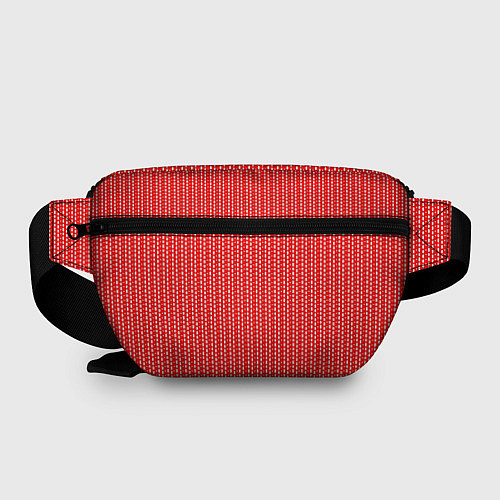 Поясная сумка Красный в белые маленькие полоски / 3D-принт – фото 2
