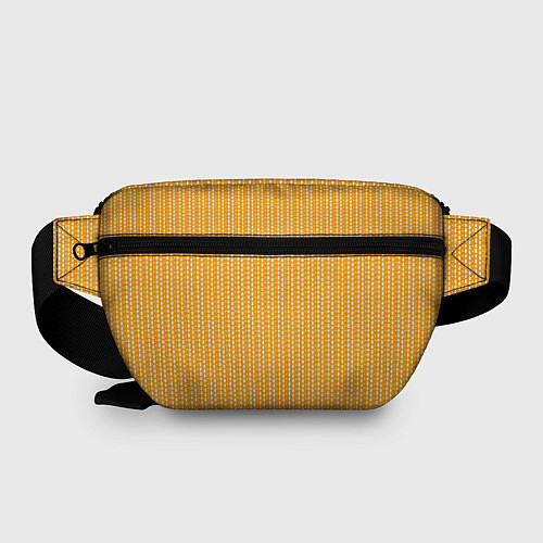 Поясная сумка Жёлтый в маленькие белые полосочки / 3D-принт – фото 2