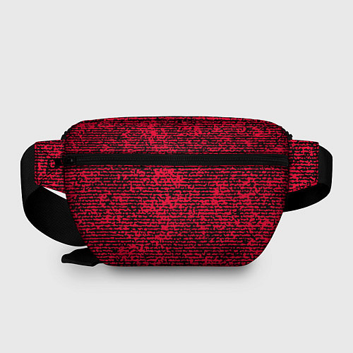 Поясная сумка Ярко-розовый в чёрную текстурированную полоску / 3D-принт – фото 2