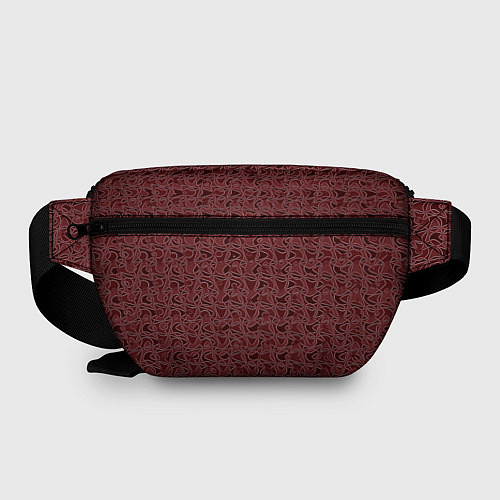Поясная сумка Тёмный красно-коричневый узорный / 3D-принт – фото 2